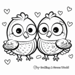 Printable Love Birds Valentines Coloring Pages 2
