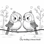 Printable Love Birds Valentines Coloring Pages 3