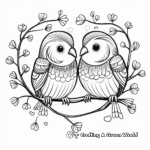 Printable Love Birds Valentines Coloring Pages 4