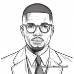 Printable Malcolm X Coloring Pages 1