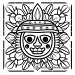 Printable Mexican Tile Coloring Pages for Cinco De Mayo 1