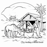 Printable Nativity Scene Coloring Pages for Christmas 1