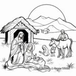 Printable Nativity Scene Coloring Pages for Christmas 3