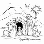 Printable Nativity Scene Coloring Pages for Christmas 4