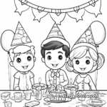 Printable New Year Party Decoration Coloring Sheets 4