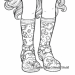 Printable Patterned Stockings Coloring Pages 2