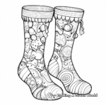 Printable Patterned Stockings Coloring Pages 3
