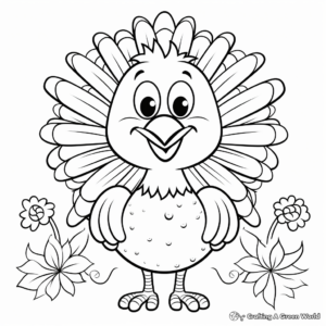 Printable Turkey Coloring Pages for Kids 1