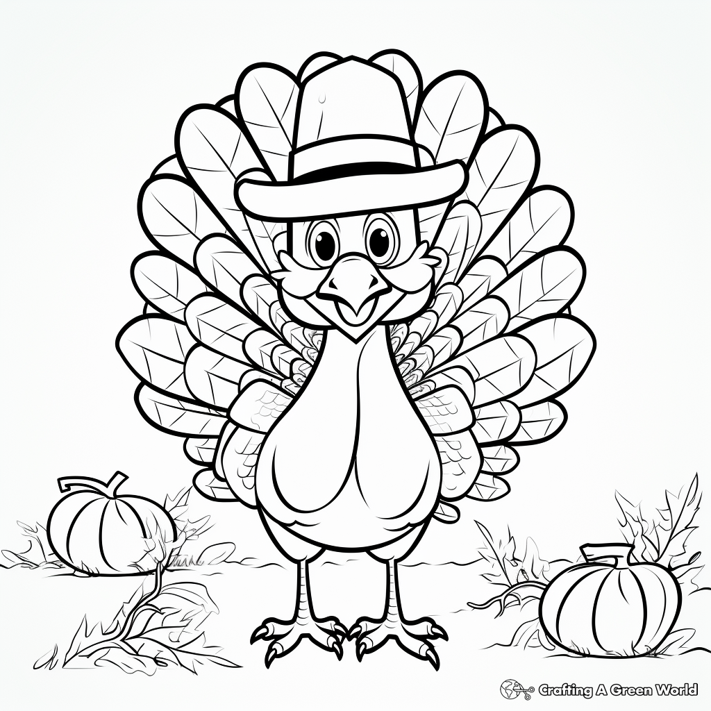 Printable Turkey Coloring Pages for Kids 2