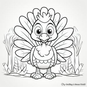 Printable Turkey Coloring Pages for Kids 3