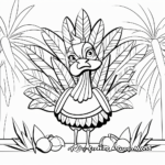 Printable Turkey Coloring Pages for Kids 4