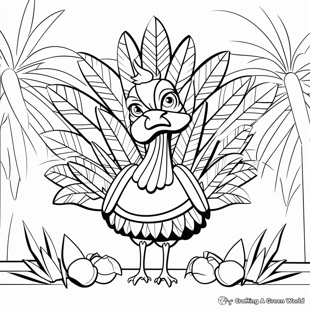 Printable Turkey Coloring Pages for Kids 4