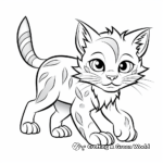 Prowling Cat Coloring Pages: Hunting Instinct 2