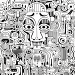 Psychedelic Abstract Coloring Pages for Creatives 1