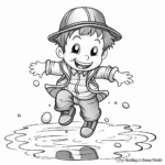 Puddle Jumping: Fun Children's Coloring Pages 1