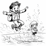 Puddle Jumping: Fun Children's Coloring Pages 2