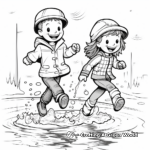 Puddle Jumping: Fun Children's Coloring Pages 3