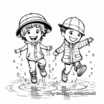 Puddle Jumping: Fun Children's Coloring Pages 4
