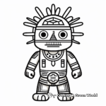 Pueblo Kachina Doll Coloring Pages 1