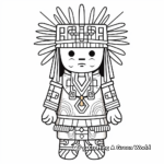 Pueblo Kachina Doll Coloring Pages 4