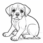 Pug Dog with Cuteness Overloaded Coloring Pages 1