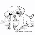 Pug Dog with Cuteness Overloaded Coloring Pages 3