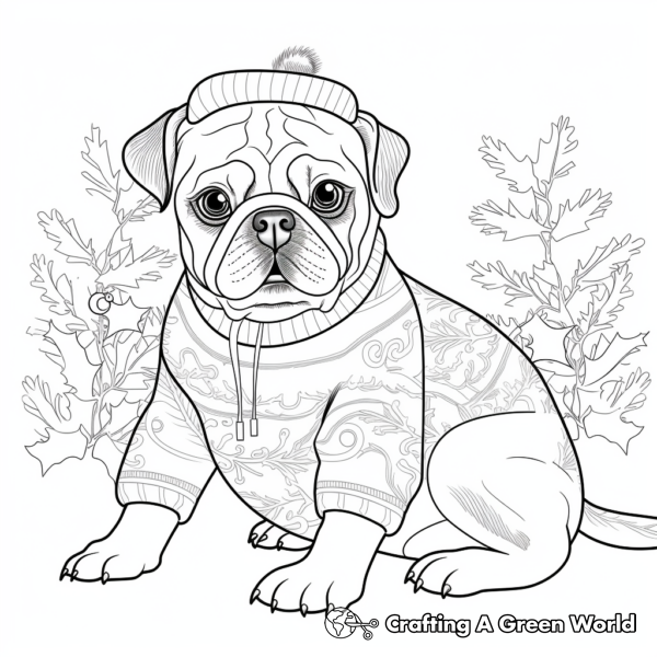 Christmas Dog Coloring Pages - Free & Printable!