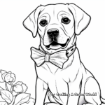 Pugs with Accessories: Pug with a Bow Tie Coloring Pages 2