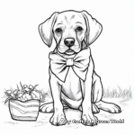 Pugs with Accessories: Pug with a Bow Tie Coloring Pages 4