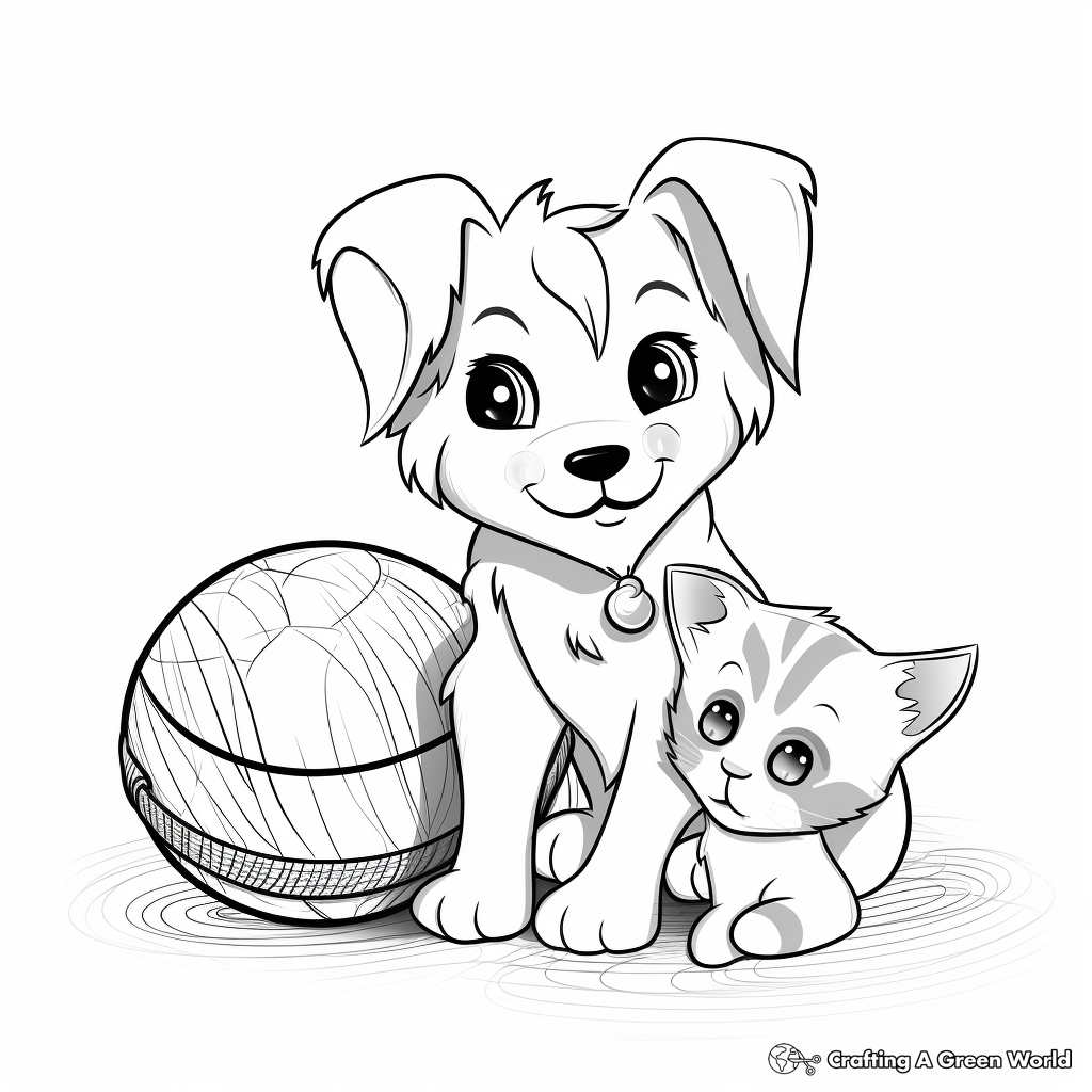 Puppy And Kitten Coloring Pages Free Printable Puppy And Kitten Coloring Pages Free Printable