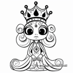 Queen Coqui: Female Coqui Coloring Pages 1