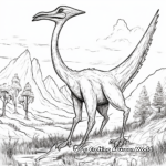 Quetzalcoatlus Hunting Scene Coloring Pages 1