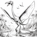 Quetzalcoatlus Hunting Scene Coloring Pages 2