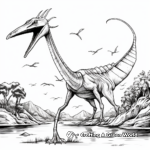 Quetzalcoatlus Hunting Scene Coloring Pages 3