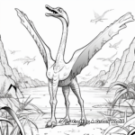 Quetzalcoatlus Hunting Scene Coloring Pages 4