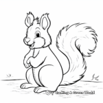Quiet Squirrel Coloring Pages 1