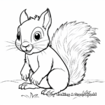 Quiet Squirrel Coloring Pages 2