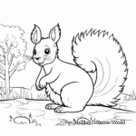 Quiet Squirrel Coloring Pages 4