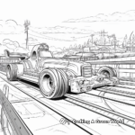 Race Car Coloring Pages: Track scene 4