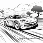 Race Car Thrills: Speedy Scene Coloring Pages 3