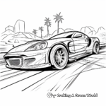 Race Car Thrills: Speedy Scene Coloring Pages 4