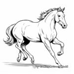 Racing Arabian Horse Coloring Pages 1