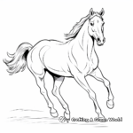 Racing Arabian Horse Coloring Pages 2