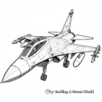 Rafale Fighter Jet Coloring Pages for Kids 4
