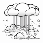 Rain Drops Falling From Clouds: Abstract Coloring Pages 2
