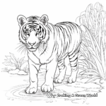 Rain Forest Tiger Coloring Pages 1