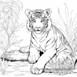 Rain Forest Tiger Coloring Pages 2