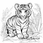 Rain Forest Tiger Coloring Pages 4