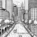 Rain in the City Coloring Pages 1