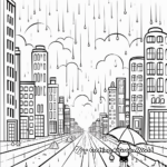 Rain in the City Coloring Pages 3